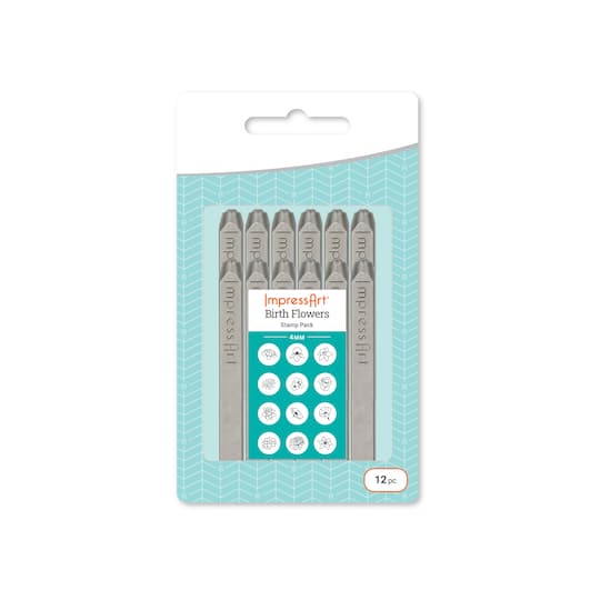 ImpressArt® Birth Flowers Signature Stamp Pack, 4mm